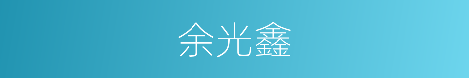 余光鑫的同义词