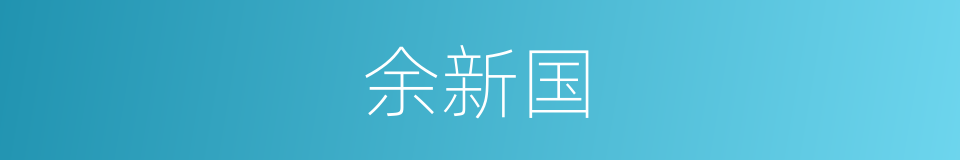 余新国的同义词