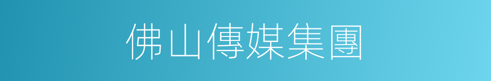 佛山傳媒集團的同義詞