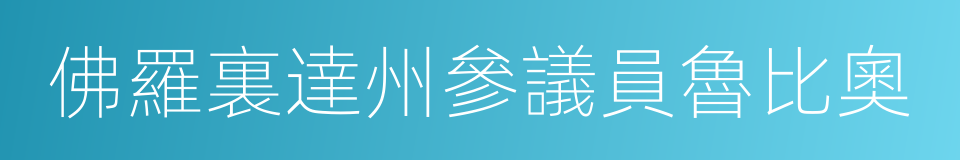 佛羅裏達州參議員魯比奧的同義詞