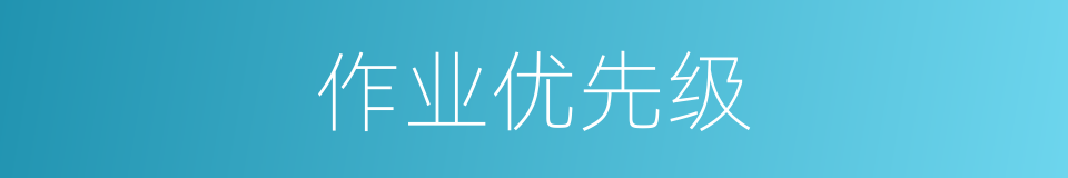 作业优先级的同义词