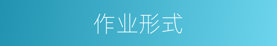 作业形式的同义词