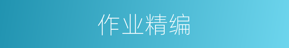 作业精编的同义词