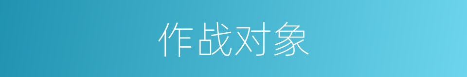 作战对象的同义词