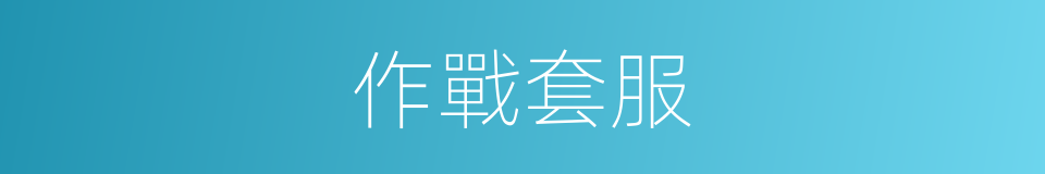 作戰套服的同義詞