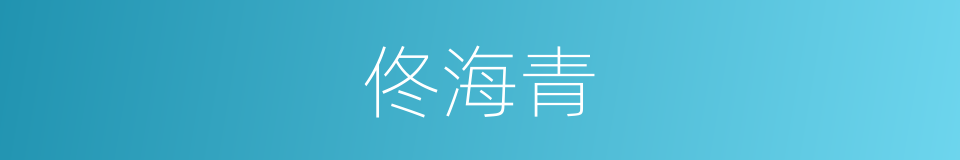 佟海青的同义词
