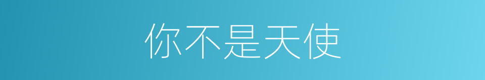 你不是天使的同义词