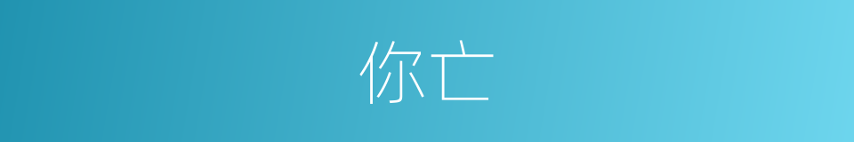 你亡的同义词