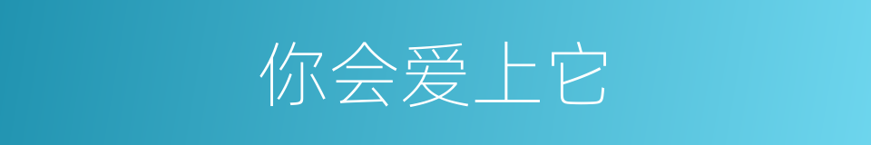 你会爱上它的同义词