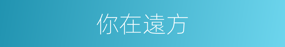 你在遠方的同義詞