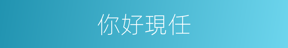 你好現任的同義詞