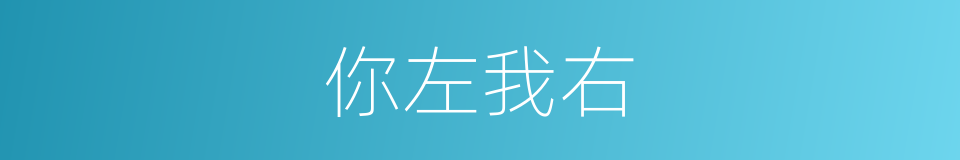 你左我右的同义词