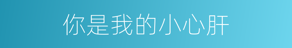你是我的小心肝的同义词