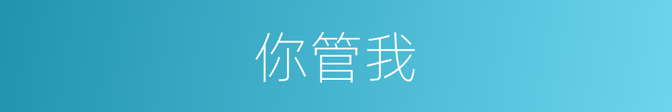 你管我的同义词