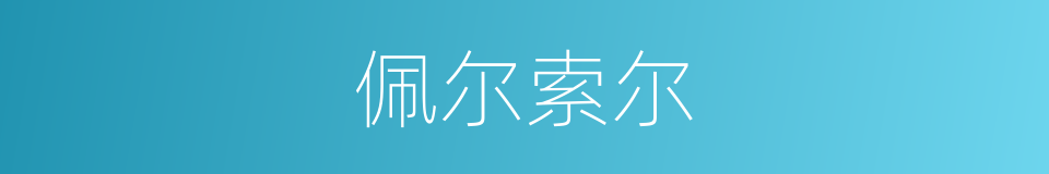 佩尔索尔的同义词