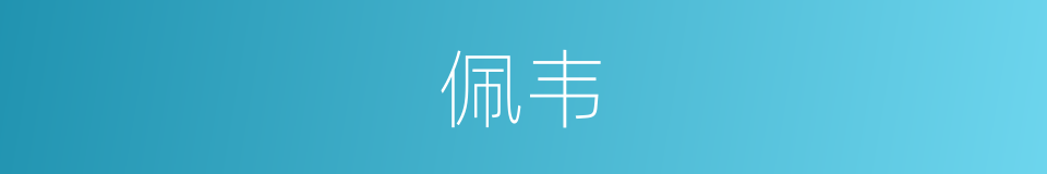 佩韦的意思