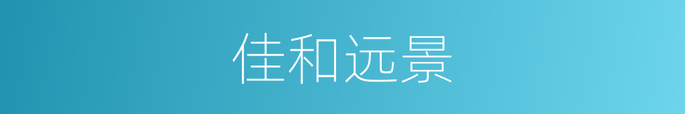 佳和远景的同义词