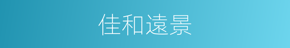 佳和遠景的同義詞