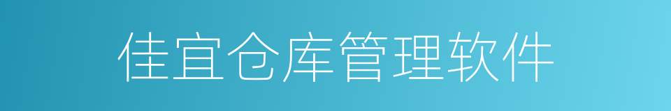 佳宜仓库管理软件的同义词