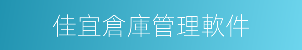 佳宜倉庫管理軟件的同義詞