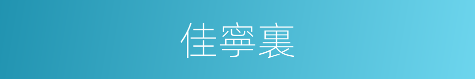 佳寧裏的同義詞