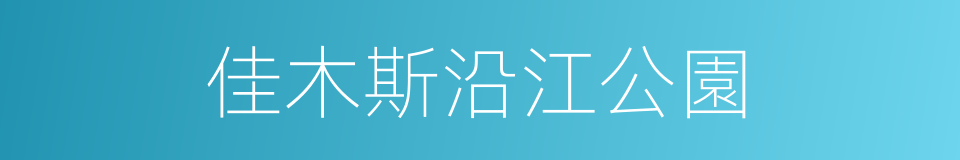 佳木斯沿江公園的同義詞