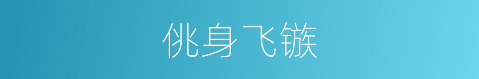 佻身飞镞的意思