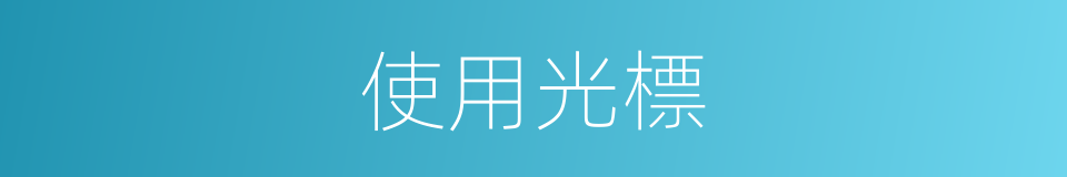 使用光標的同義詞
