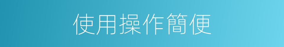 使用操作簡便的同義詞