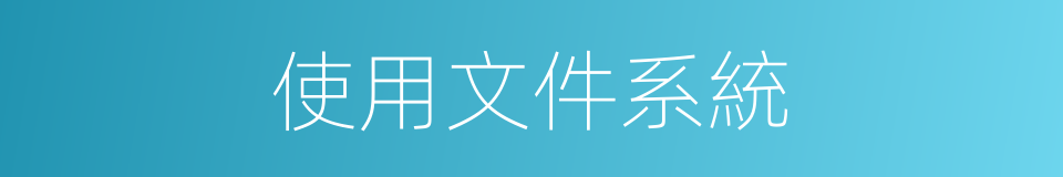 使用文件系統的同義詞