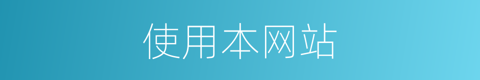 使用本网站的同义词