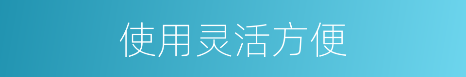使用灵活方便的同义词