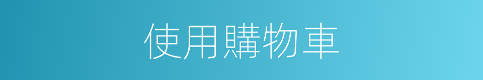 使用購物車的同義詞