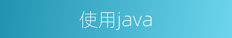 使用java的同义词