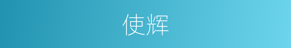 使辉的同义词