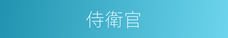 侍衛官的意思