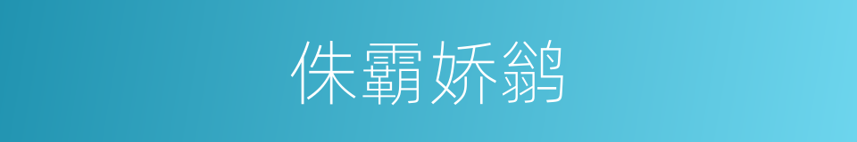 侏霸娇鹟的同义词