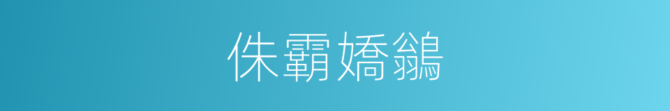 侏霸嬌鶲的同義詞