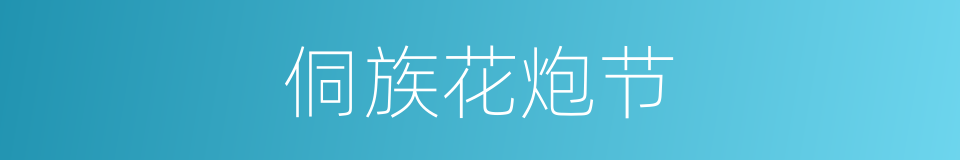 侗族花炮节的同义词