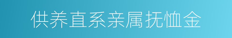 供养直系亲属抚恤金的同义词