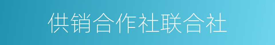 供销合作社联合社的同义词
