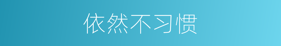 依然不习惯的同义词