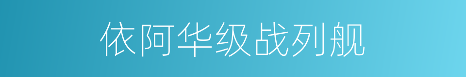 依阿华级战列舰的同义词