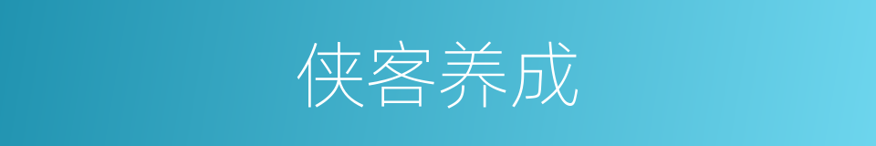 侠客养成的同义词