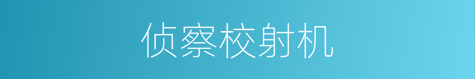 侦察校射机的同义词