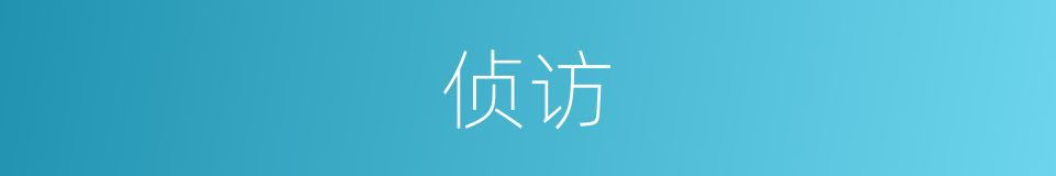 侦访的同义词