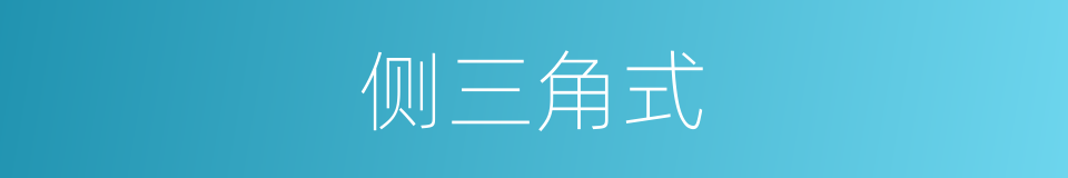 侧三角式的同义词