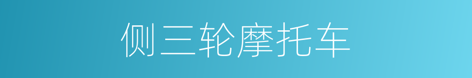 侧三轮摩托车的同义词
