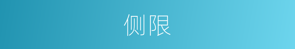 侧限的同义词