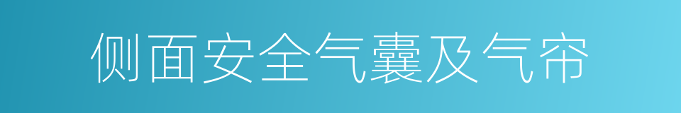 侧面安全气囊及气帘的同义词